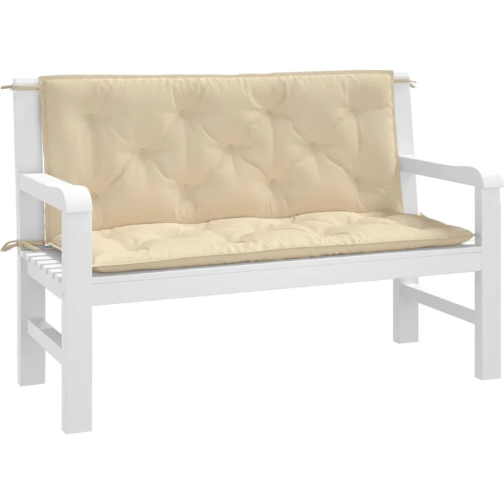 vidaXL Gartenbank-Auflagen 2 Stk. Beige 120x50x7 cm Oxford-Gewebe 361681 – Bild 2