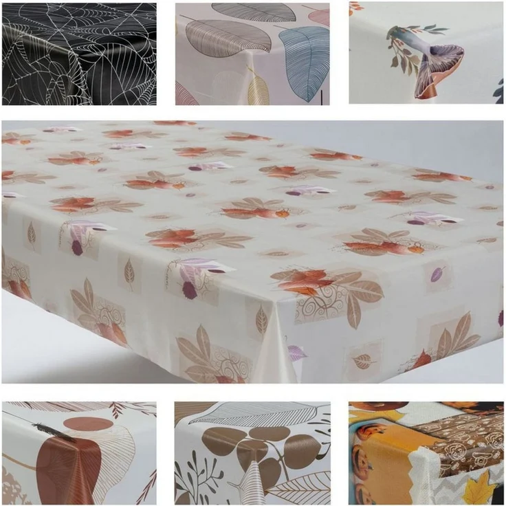 laro Tischdecke Wachstuchtischdecke Herbst Mix PVC Eckig – Bild 1