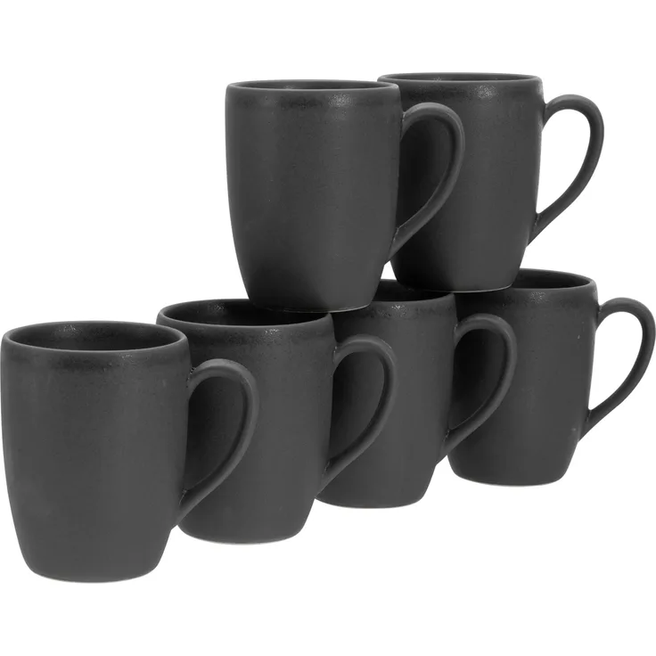 Soft Touch Schwarz, Kaffeebecher 6-tlg (mo)