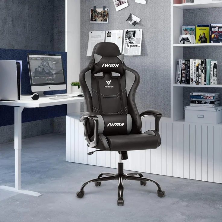 Gaming Stuhl Ergonomischer Computerstuhl Racing Stuhl mit Armlehnen – Bild 7