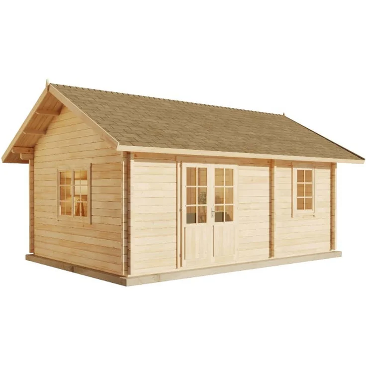 Alpholz Garten- und Freizeithaus Arizona Blockhaus aus Holz Holzhaus mit 70 mm Wandstärke inklusive Schlafboden Blockbohlenhaus – Bild 2
