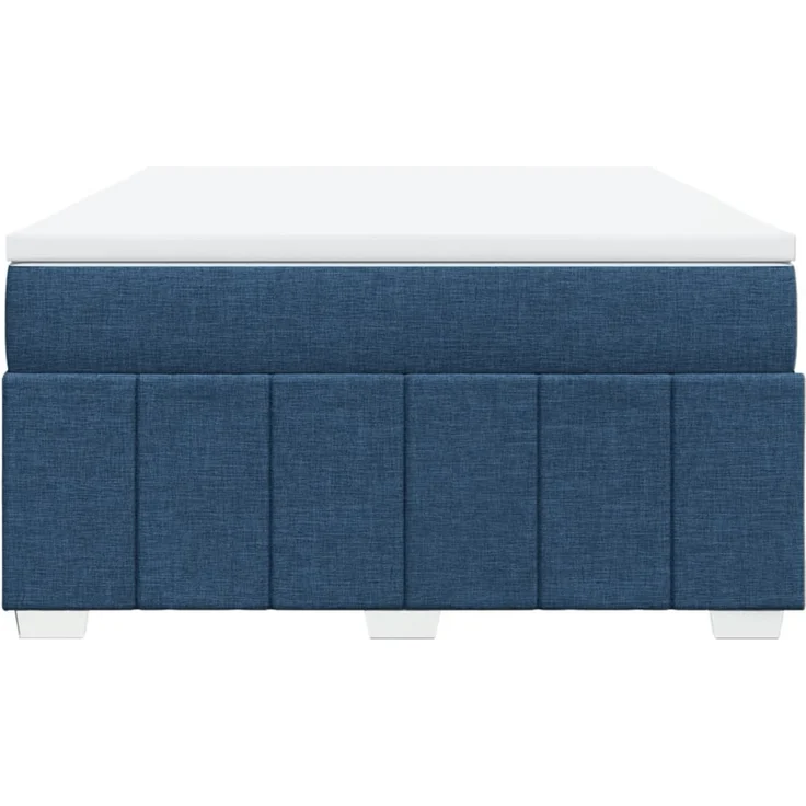 vidaXL Boxspringbett mit Matratze Blau 140x200 cm Stoff 3285483 – Bild 4