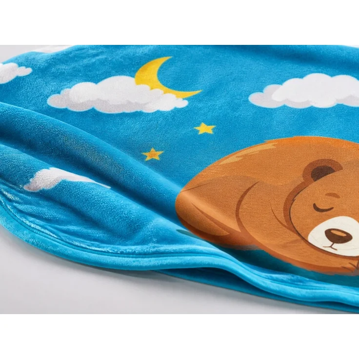 Flanelldecke mit Digitaldruck für Nickerchen Blau, 200x230 cm – Bild 3