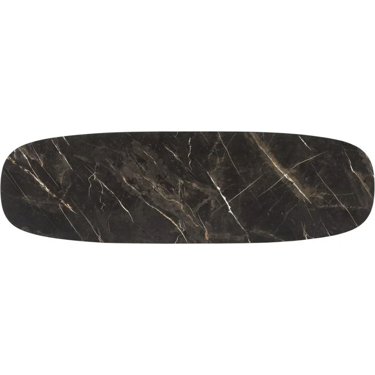 Moderne Design Konsole MARMOL 100cm schwarz Marmor-Dekor Metallgestell – Bild 6