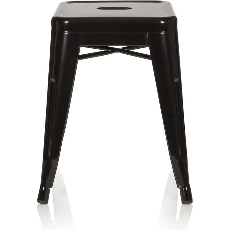 hjh OFFICE Arbeitsstuhl Arbeitshocker VANTAGGIO Metall Schwarz