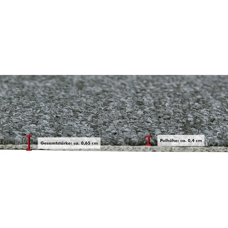 andiamo Teppichboden Henry Schlinge Auslegware robust pflegeleicht anthrazit 300 x 200 cm – Bild 4