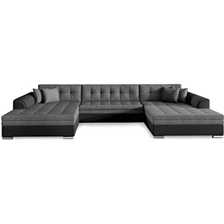 Menzzo Vento Schlafsofa, Stoff, Schwarz/Grau, 365 – Bild 1