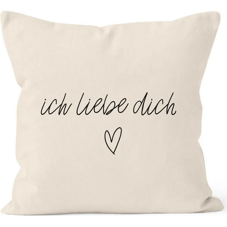 MoonWorks Dekokissen Kissenbezug Kissenhülle Ich liebe Dich Liebe Love Geschenk Deko-Kissen Baumwolle MoonWorks®