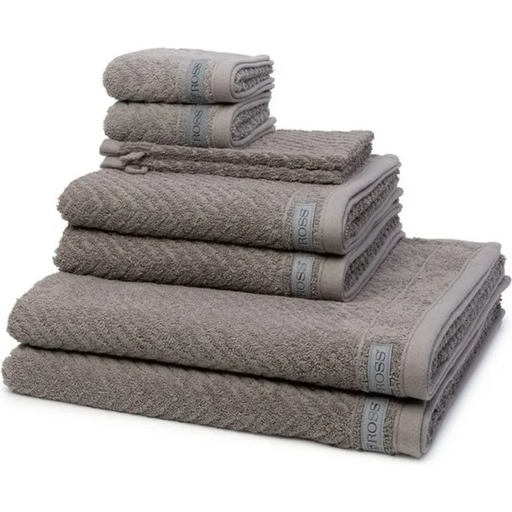 Ross Smart 8 tlg. Frottier-Set - 2 X Handtuch (50 X 100cm), 2 X Duschtuch (70 X 140cm), 2 X Gästetuch (30 X 50cm), 2 X Waschhandschuh (16 X 22cm) - 520 g/m2 - Flanell