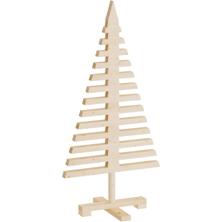 vidaXL Weihnachtsbaum Holz zum Schmücken 90 cm Massivholz Kiefer 357994 – Bild 2
