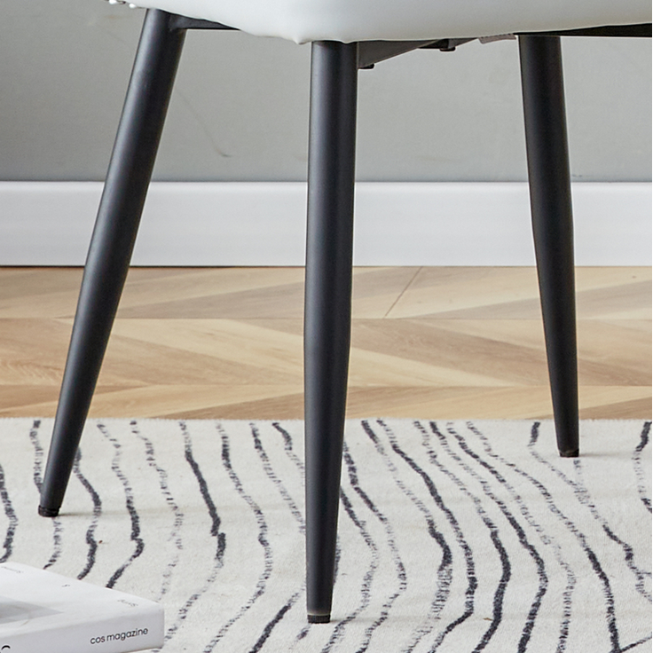 Essgruppe mit MDF- und Glastisch, Glasablage, Ø 100x76 cm, Schwarz/Hellgrau – Bild 9