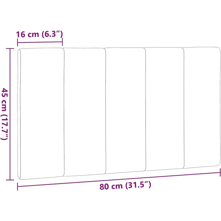 vidaXL Kopfteil-Kissen "Hanko" Creme 80 cm Stoff – Bild 9