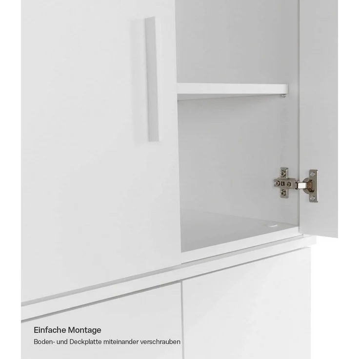 mokebo Mehrzweckschrank Mehrzweckschrankaufsatz 'Der Turm' (für extra viel Stauraum) Schrankaufsatz für Mehrzweckschrank o. Aufbewahrungsschrank in weiß – Bild 3