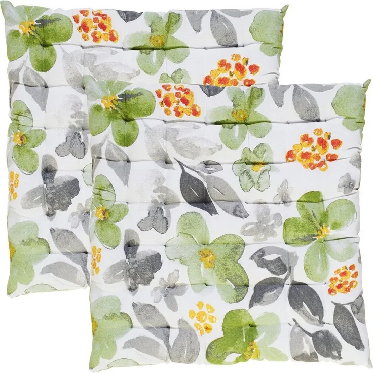 REDBEST Stuhlkissen Stuhlkissen 2er-Pack, Blumen