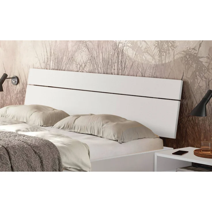 Hasena Bett Romeo Weiß mit schwarzen Metallkufen 200x210 cm, Fußhöhe 20 cm MDF weiss deckend – Trento – Bild 3
