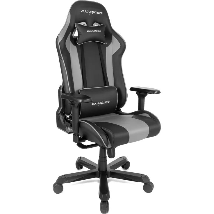 Gaming-Stuhl >DX-RACER< in schwarz / grau - 70x133x70cm (BxHxT)