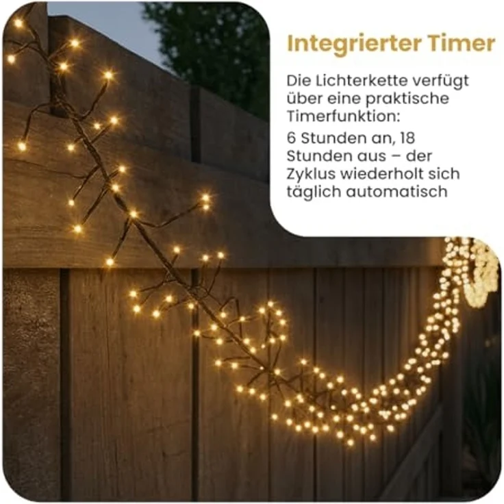 Star LED-Lichterkette 'Akku', 160 warmwhite LED, – Bild 5