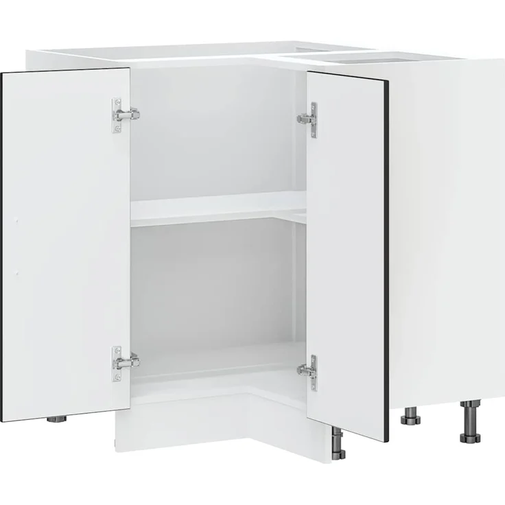 vidaXL Küchen-Eckunterschrank Porto Schwarz Holzwerkstoff 853988 – Bild 5