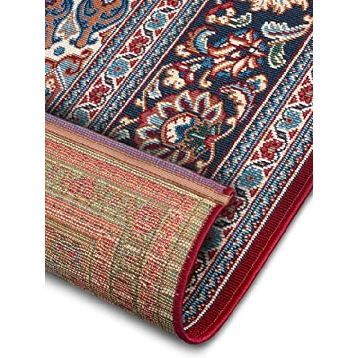 Hanse Home Kadi In- & Outdoor Teppich Orientalisch – Orient Flachgewebe, Orientalisches Design Klassisch, ÖKO-TEX Wetterfest & UV-beständig für Balkon, Terrasse, Garten – Rot Blau, 120x180 cm – Bild 7