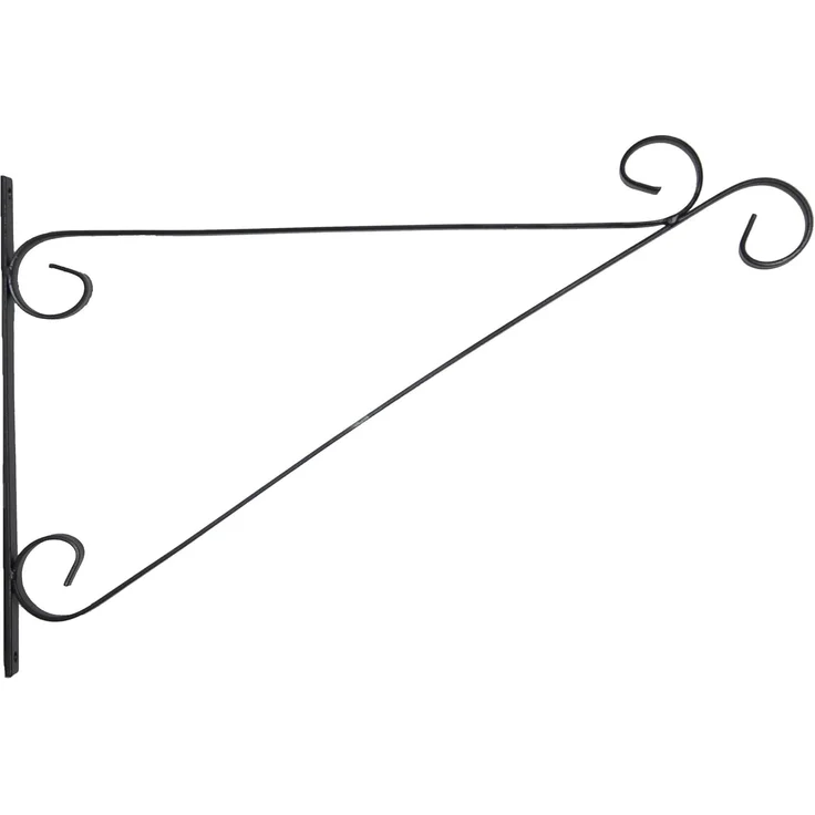 Haken Schnörkel XL Blumen Ampel 48 cm Wand Halterung Deko Garten Laterne Eisen – Bild 1