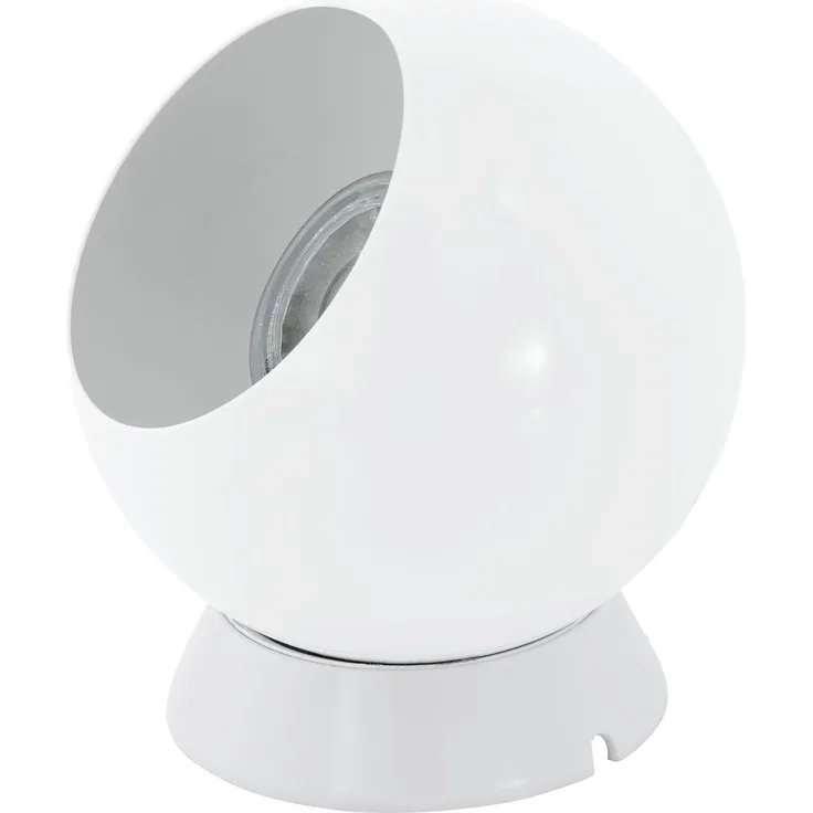 Eglo 94513 Wandleuchte Tischleuchte PETTO 1 Stahl weiß GU10 max. 1X3W magnetic mit Kabelschalter