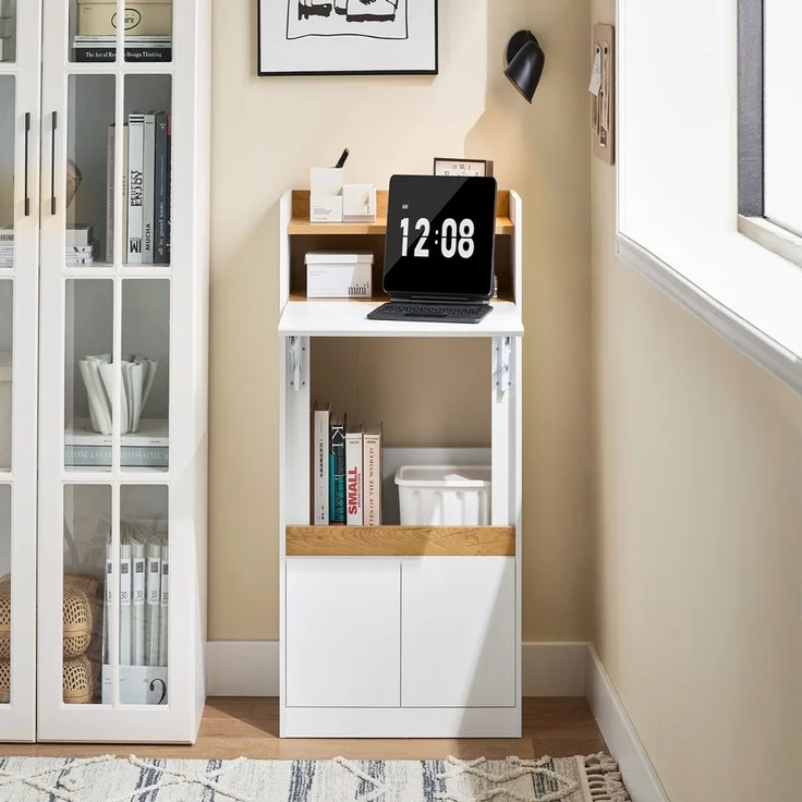 SoBuy FWT109-WN Schreibtisch, Spanplatte, Melamin, Weiß, 63 x 93 x 30 cm – Bild 2