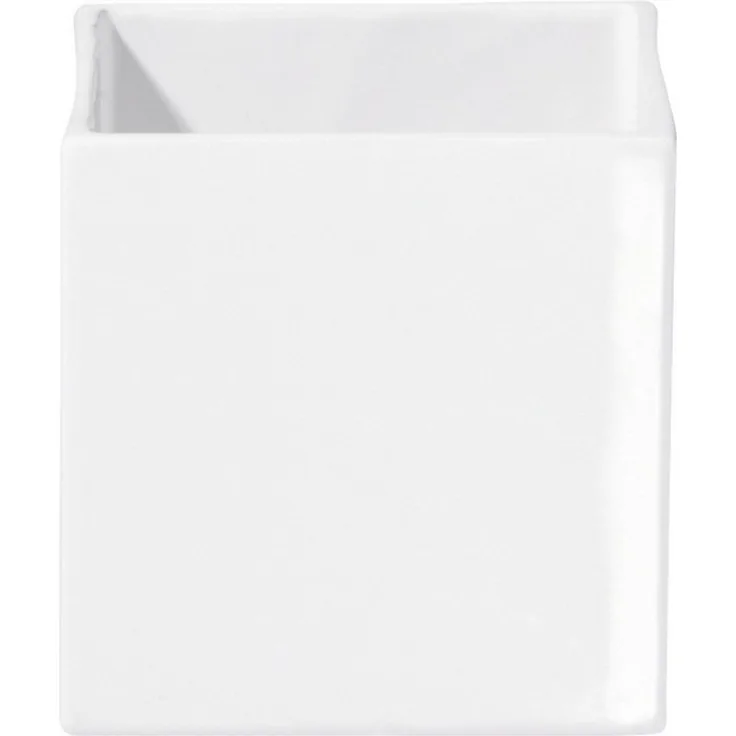 ASA Selection Quadro Übertopf, Blumenvase, Vase, Über Topf, Keramik, Weiß, 12 cm, 4603005