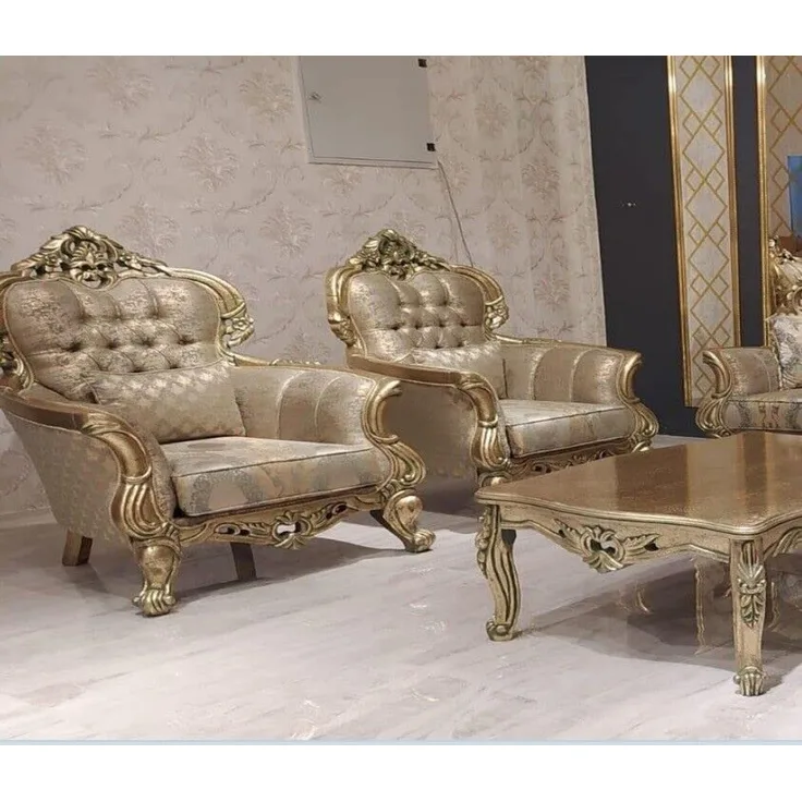 Sessel Ohrensessel Design Polster Sofa Barock Chesterfield Textil Wohnzimmer Neu