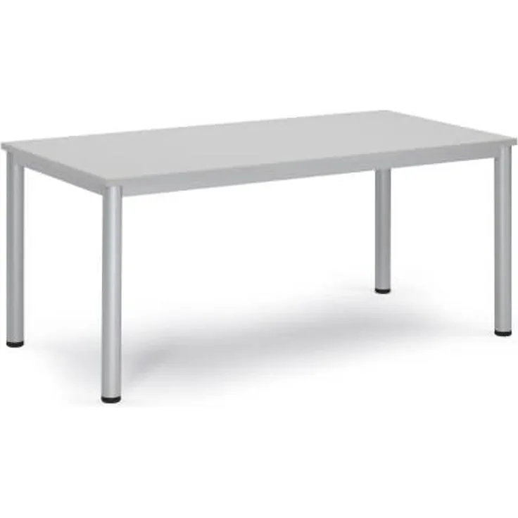Soennecken Besprechungstisch 160x80x72cm Gestell silber Platte lichtgr