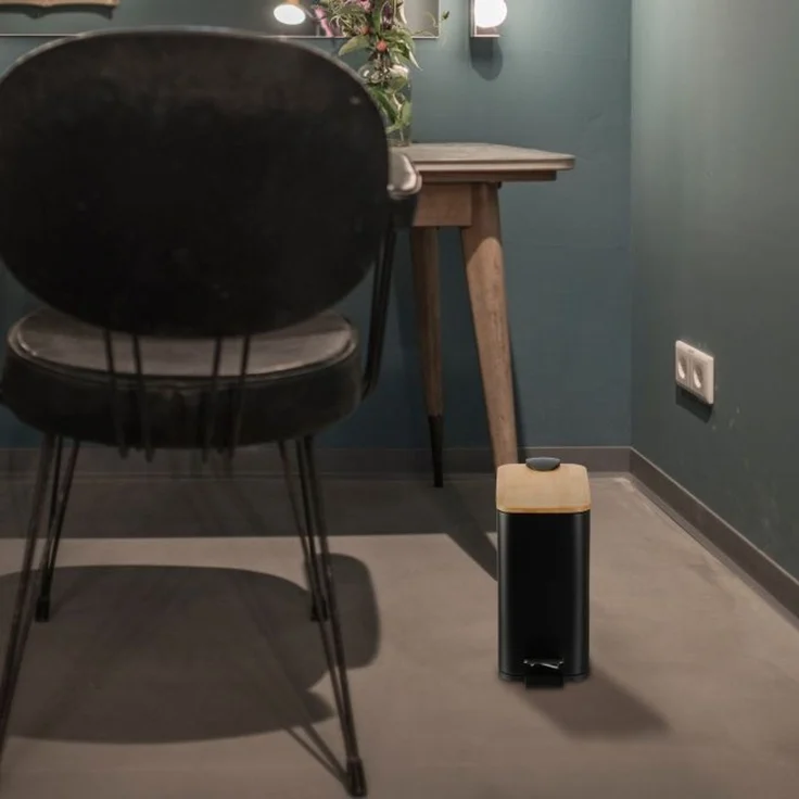 Bad Mülleimer 5 l mit Bambusdeckel – Bild 8