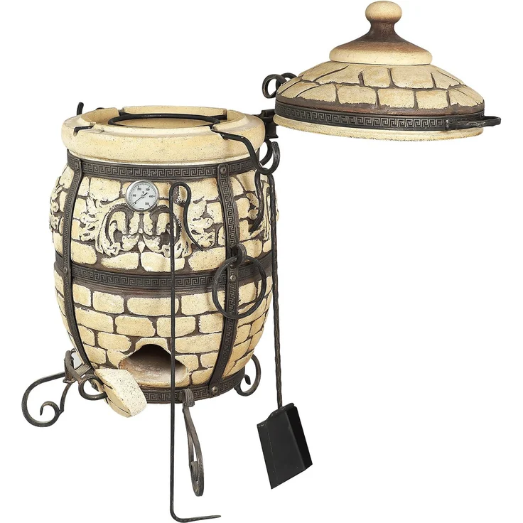 Tandoor Venedig aus Ton mit Zubehör 7-teiliges Set – Bild 2