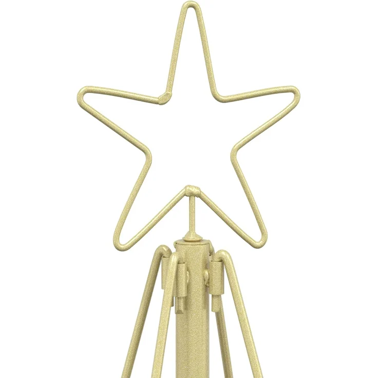 vidaXL Metall Weihnachtsbaum KUOPIO 180 cm Stahl Gold 42053808 – Bild 4