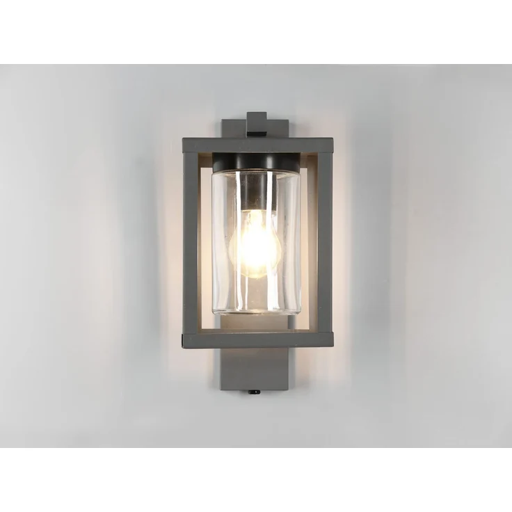 Außenwandleuchte LUNGA in Laternenoptik, Höhe 33cm, Anthrazit – Bild 3