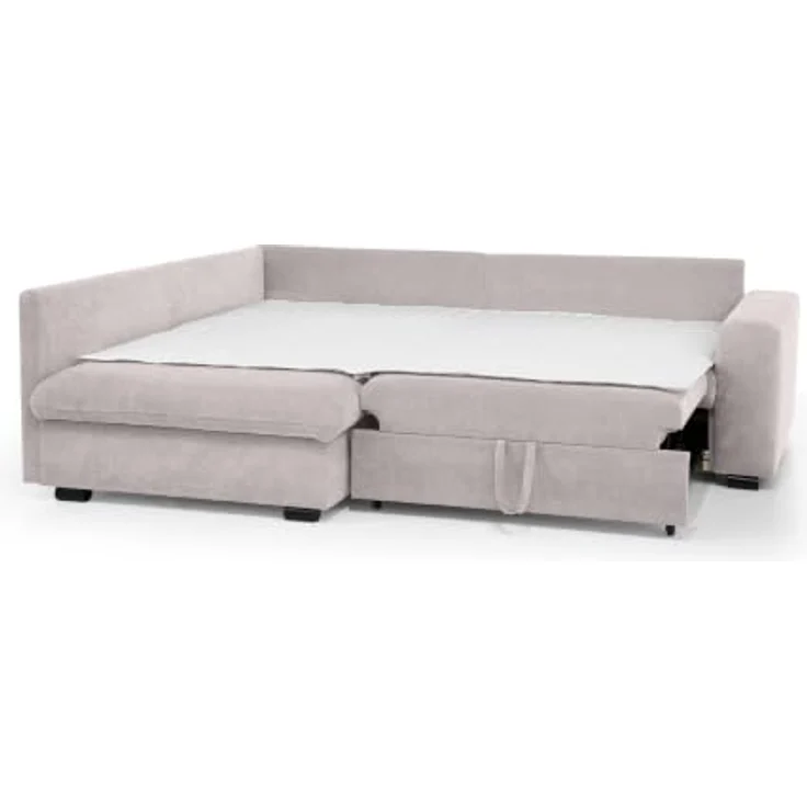 Beautysofa Ecksofa RAMO, Schlaffunktion 160x200 cm mit kostenlosem Topper, Velo-Stoff in modernem Design – Bild 5