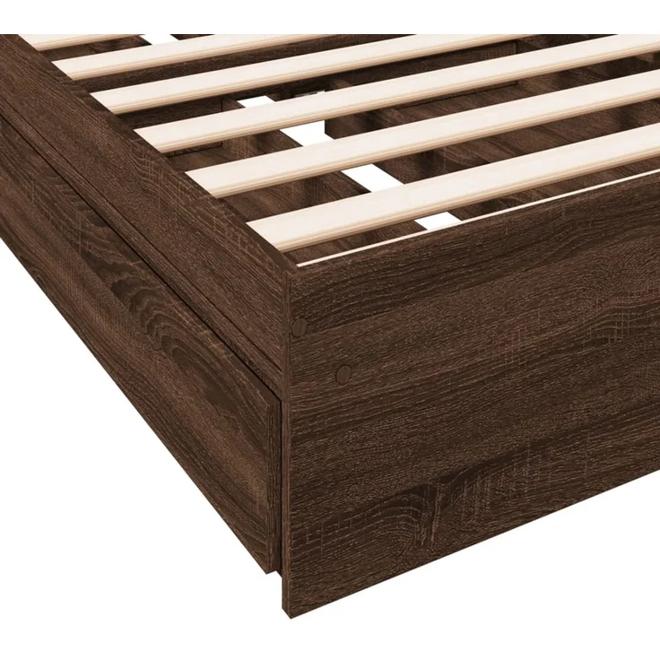 vidaXL Bettgestell mit Schubladen Braun Eichen-Optik 100x200 cm 3280677 – Bild 8