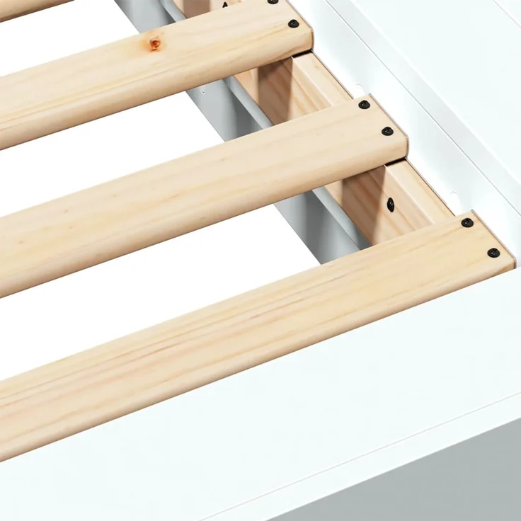 vidaXL Bettgestell Weiß 180x200 cm Holzwerkstoff 3281168 – Bild 8