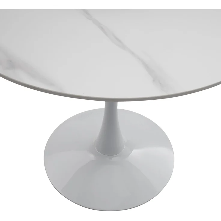 Esstisch >Josh< in weiß, Keramik, Metall - 75x90cm (HxD) – Bild 5