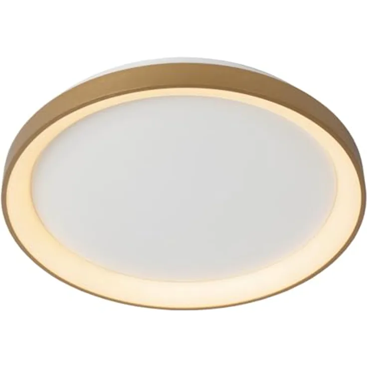LUCIDE VIDAL Deckenleuchte Ø 48 cm, dimmbare LED 1x38W 2700K, mattes Gold/Messing, Opal