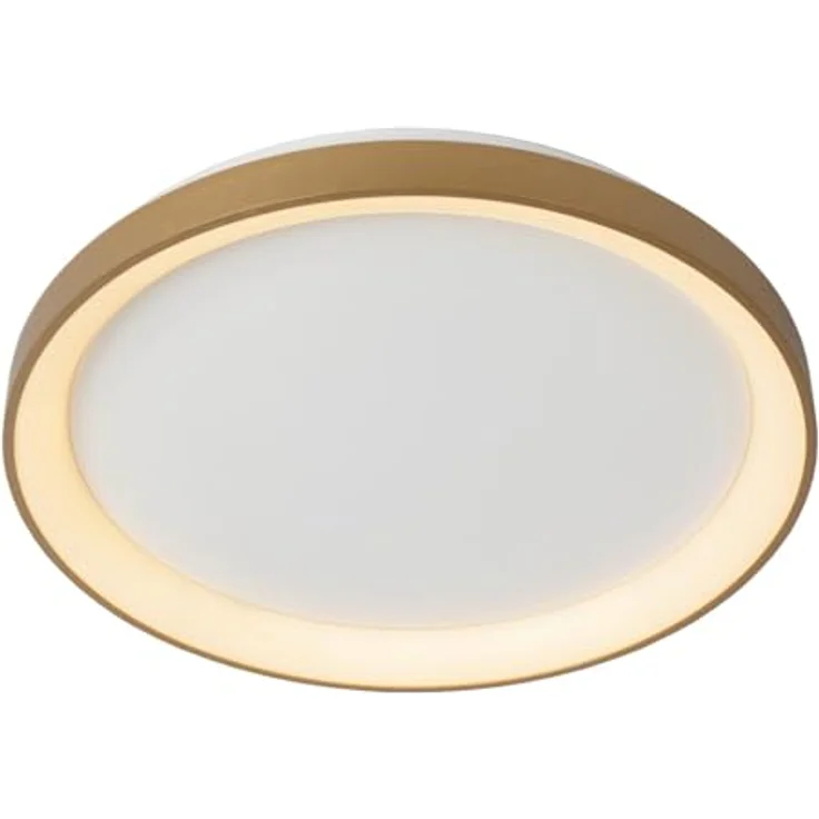 LUCIDE VIDAL Deckenleuchte Ø 48 cm, dimmbare LED 1x38W 2700K, mattes Gold/Messing, Opal – Bild 1