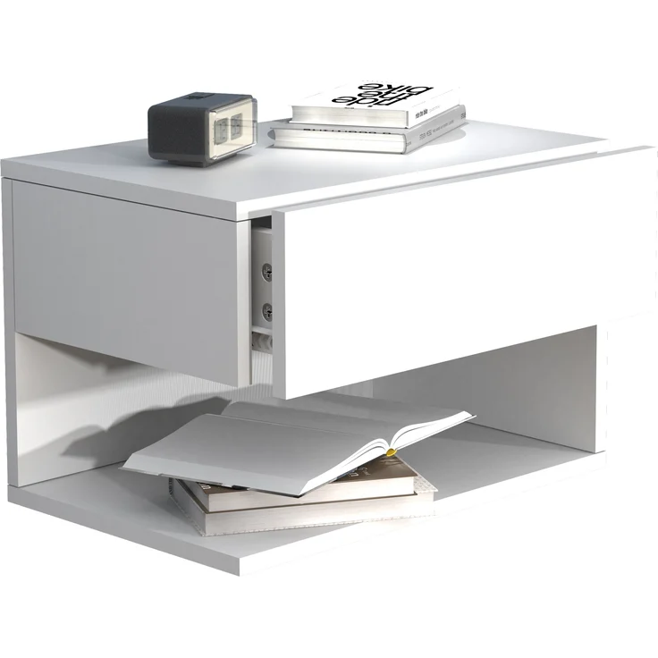 VCM Nachttisch Usal 918308 Weiß H. 30 x B. 45 x T. 32 cm – Bild 2
