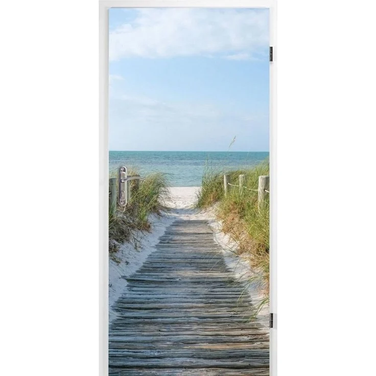 nikima Wandtattoo TB-04 selbstklebendes Türbild – Ostseeweg (PVC-Folie), 0,9 x 2 m selbstklebende Folie – Bild 4