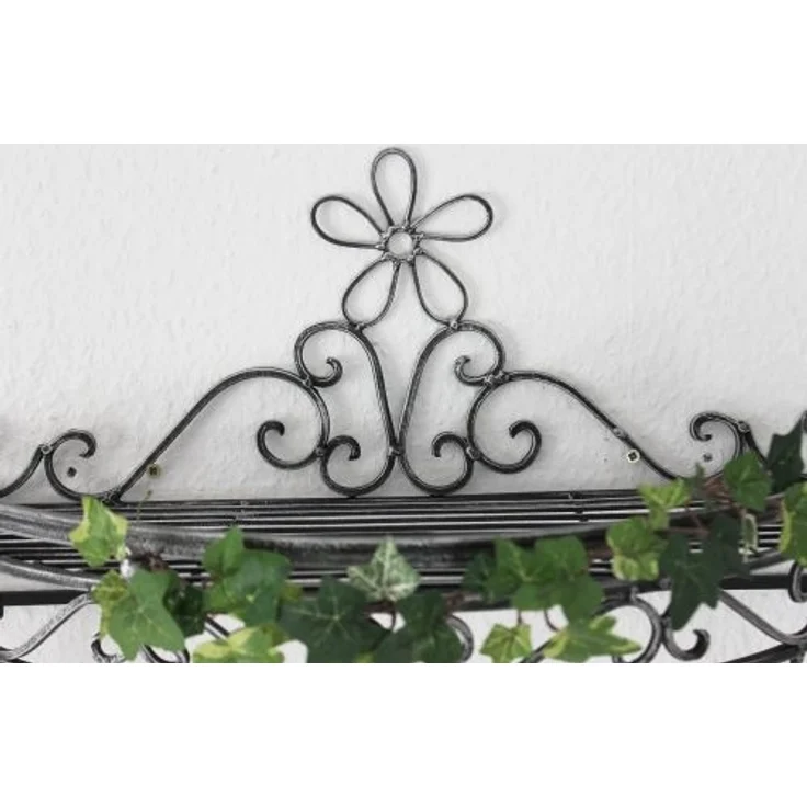 Wandregal 09919 Wandkonsole 50cm Küchenregal aus Metall Topfhänger Kräuterregal – Bild 4