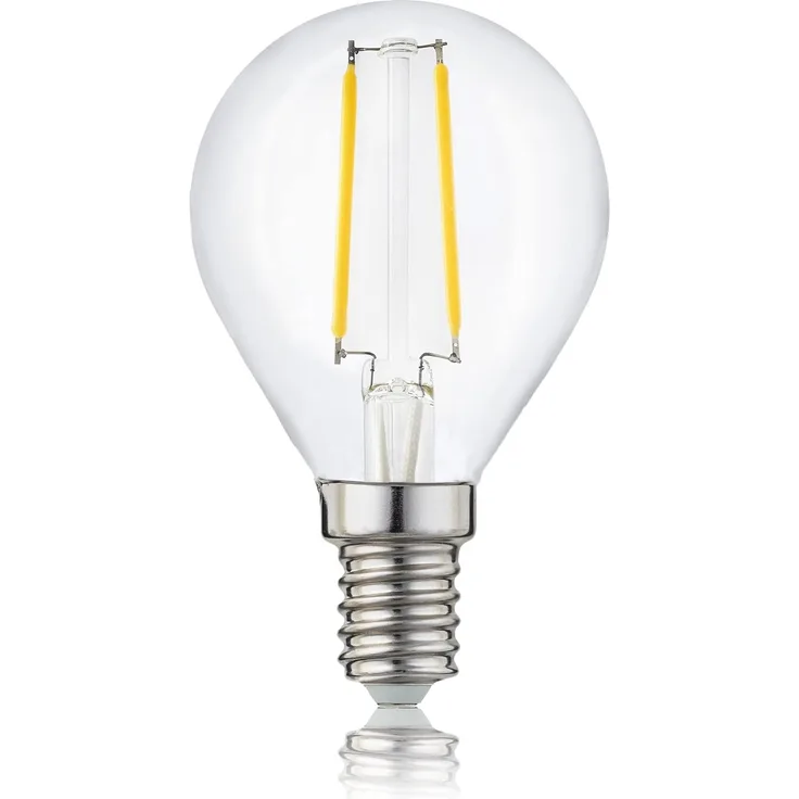hellum LED Glühbirne E14, 2,2W warmweiß LED Lampe Tropfenform mit 250 Lumen, E14 Vintage Leuchtmittel ersetzt 25-Watt Glühbirne, G45 2700 Kelvin warmweiss Klar, 208108