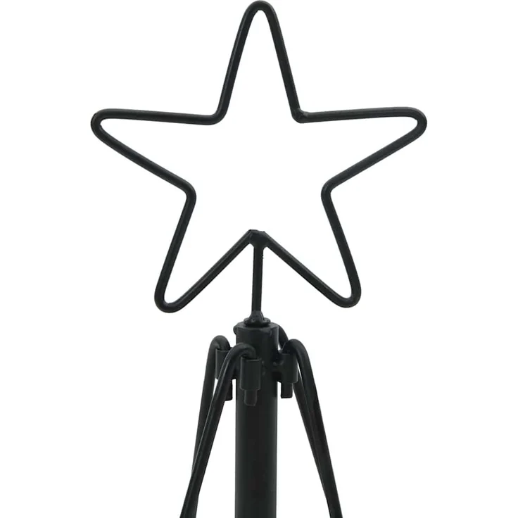 vidaXL Metall-Weihnachtsbaum mit Ständer KUOPIO 90 cm Stahl Schwarz 42019158 – Bild 7