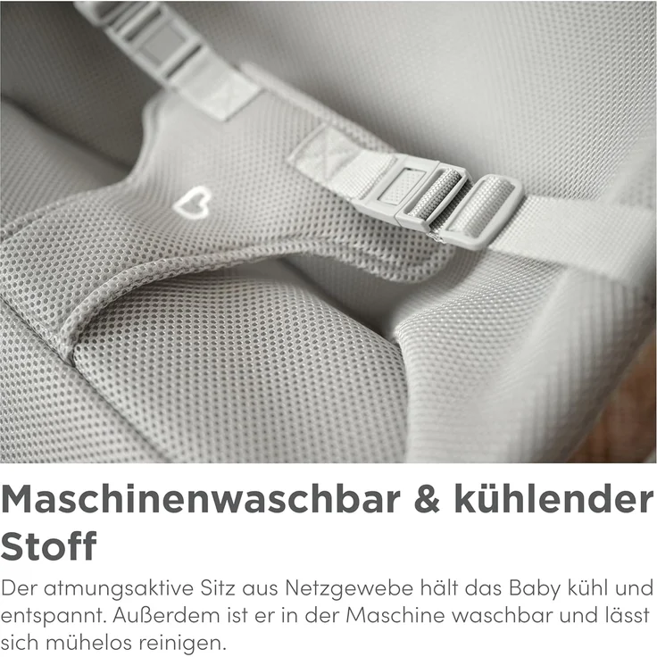 Munchkin 2-in-1 Spring Babywippe & Schaukel| Babyschaukel mit 3 Liegepositionen | Babywippe ab Geburt, flach zusammenklappbar | Baby Essentials | Grau – Bild 4