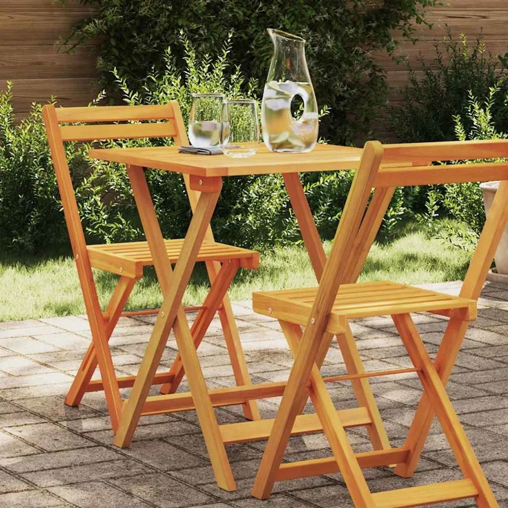 vidaXL Gartentisch Natur 60 x 60 x 72 cm Massivholz Akazie 4105490 – Bild 1
