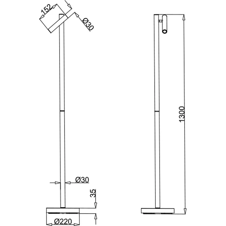 LED Akku Stehlampe GOMEZ dimmbar mit schwenkbarem Spot, Schwarz Höhe 130cm – Bild 9