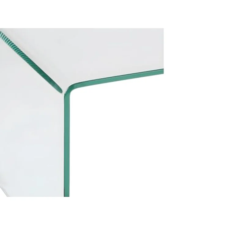 Vente-Unique Nachttisch Suzana, Transparent, Rechteckig aus Sicherheitsglas, 40x40x50 cm, modernes Design für das Schlafzimmer – Bild 5