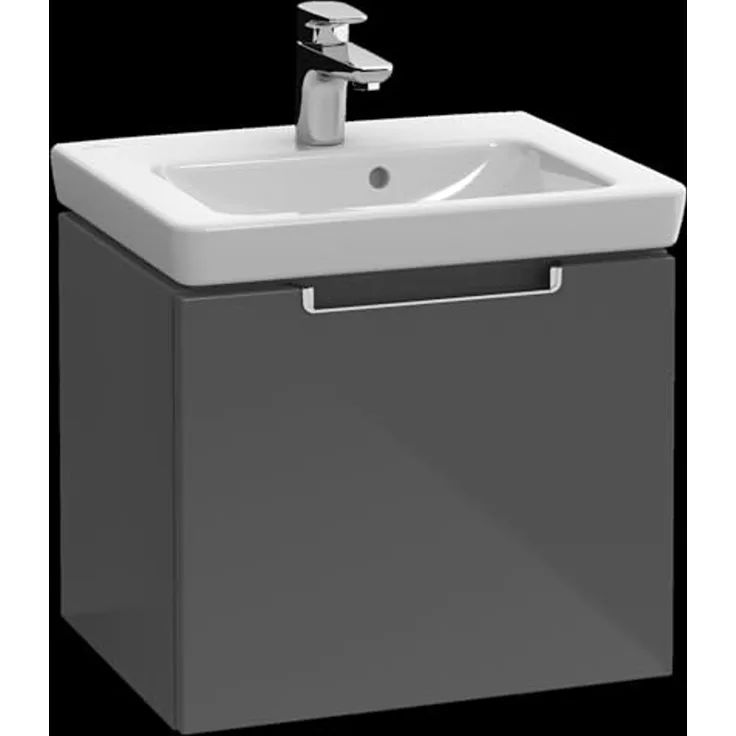 Villeroy und Boch Waschtischunterschrank Subway 2.0 A684, Farbe: Glossy White, Griff: chrom glänzend - A68410DH