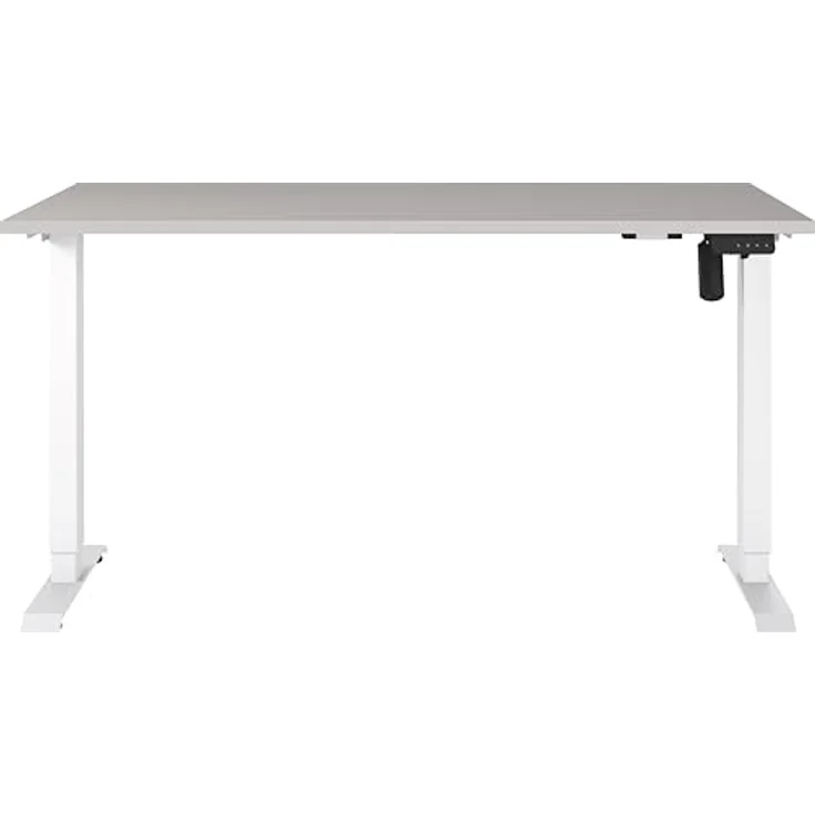 Germania Schreibtisch 8023-617, in Kaschmir/Weiß, elektr. höhenverstellbar, 140 x 119 x 80 cm (BxHxT) – Bild 4